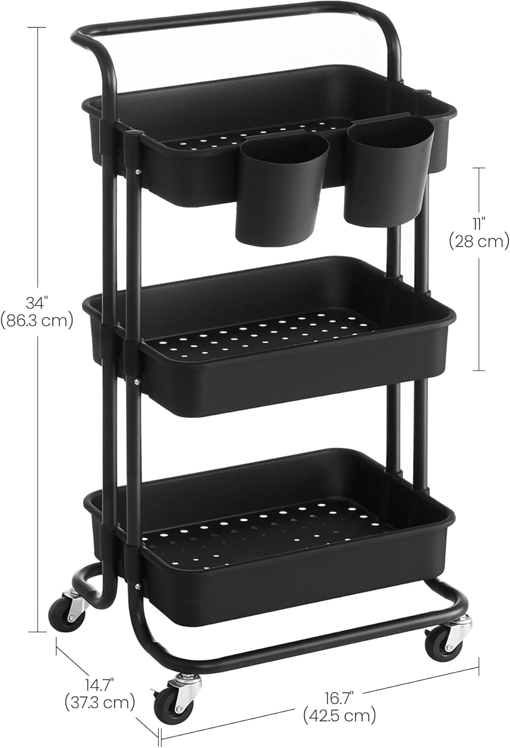 SONGMICS Rolling Cart BSC067B01