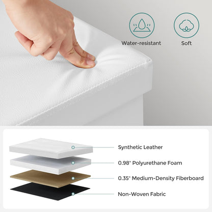 SONGMICS Bench with Storage Space LSF75WT