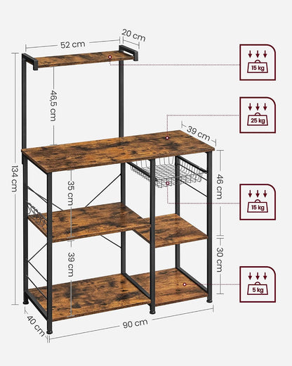 VASAGLE Baker Rack with Shelves (KKS35X)