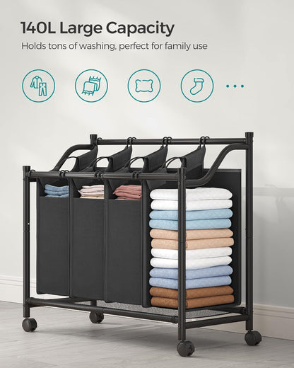 SONGMICS Rolling Laundry Sorter LSF005