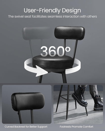 VASAGLE Set of 2 Bar Stools