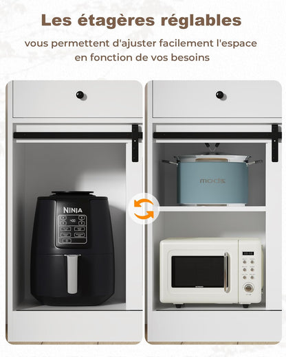 Storage Sideboard with LED and Power Strip