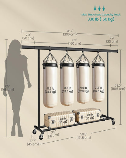 SONGMICS Clothes Rack on Wheels (HSR175B01)