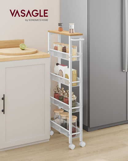 VASAGLE 5-Shelf Trolley LRC034B01