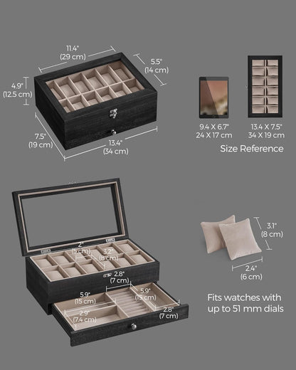 SONGMICS Watch Box JOW012B01