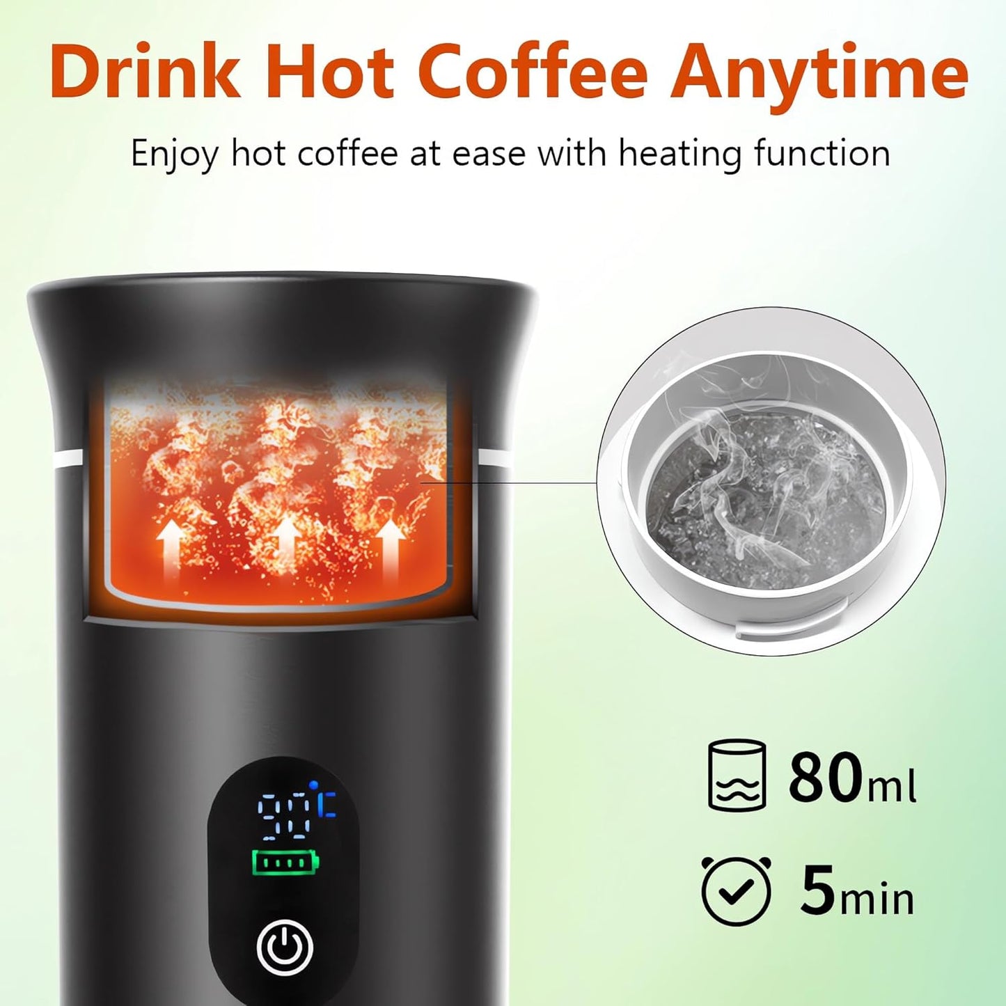 3-in-1 Portable Coffee Maker with Self-Heating