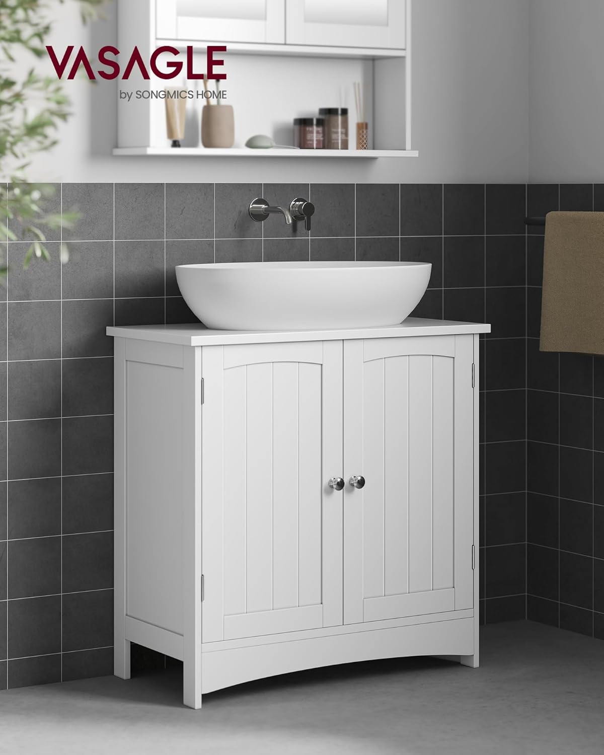 VASAGLE Under Sink Storage Cabinet BBC01WT