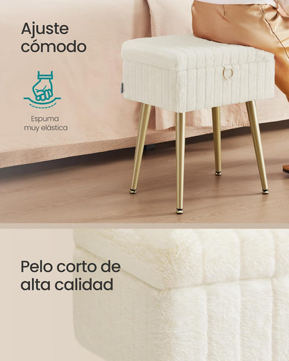 SONGMICS Vanity Stool Makeup Bench with Space (LOM505WZ02)