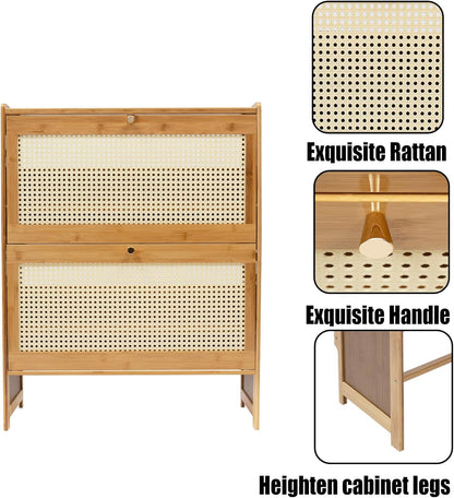 Bamboo Shoe Storage Cabinet
