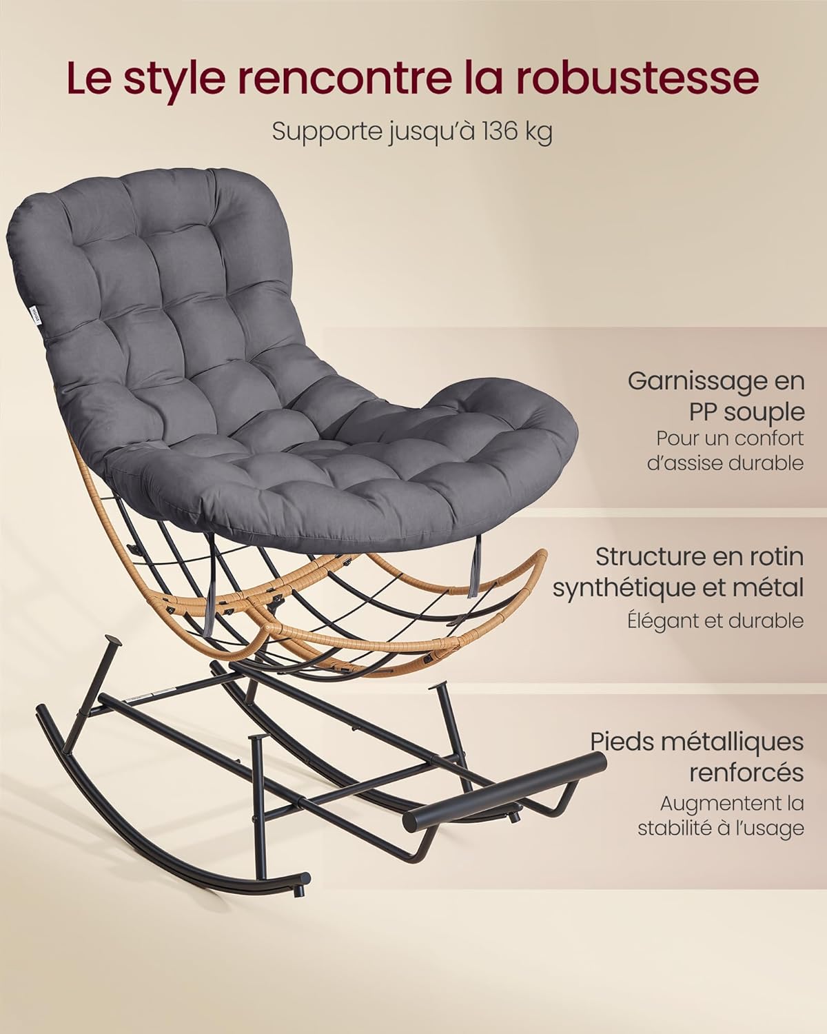 VASAGLE Rocking Chair (LYY062GZ01)