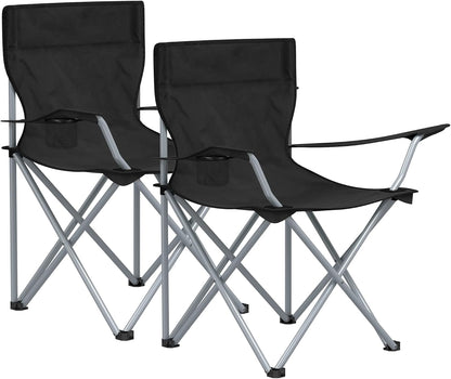 SONGMICS Set of 2 Folding Camping Chairs (GCB01BK)