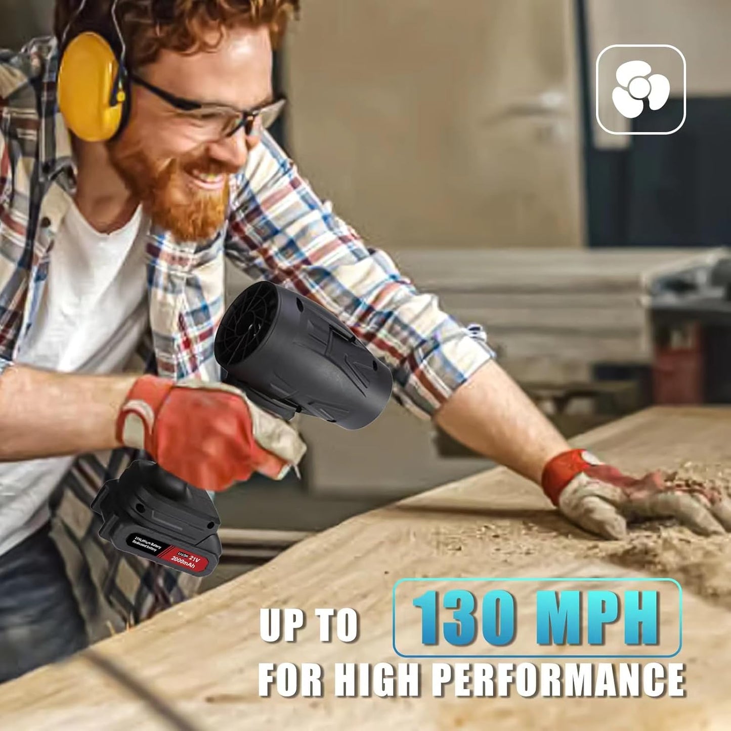 Handheld Electric Dust Blower with 2 Battery