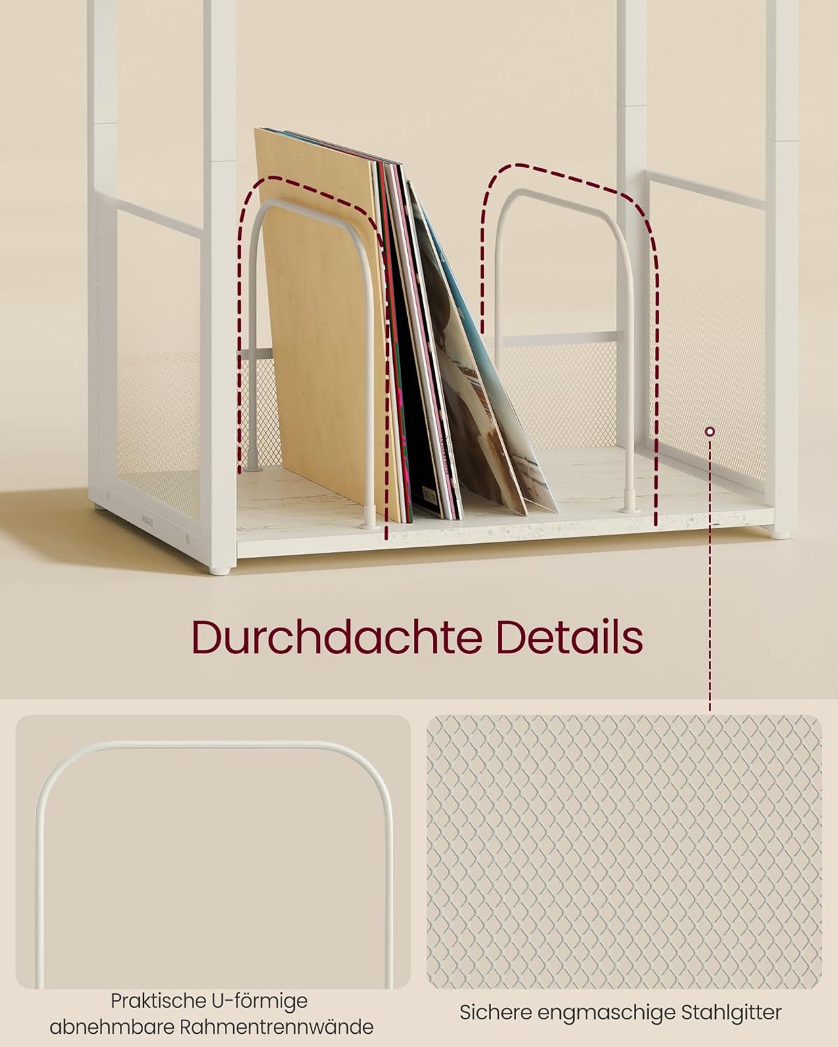 VASAGLE 3 Tier Side Table LET275W01