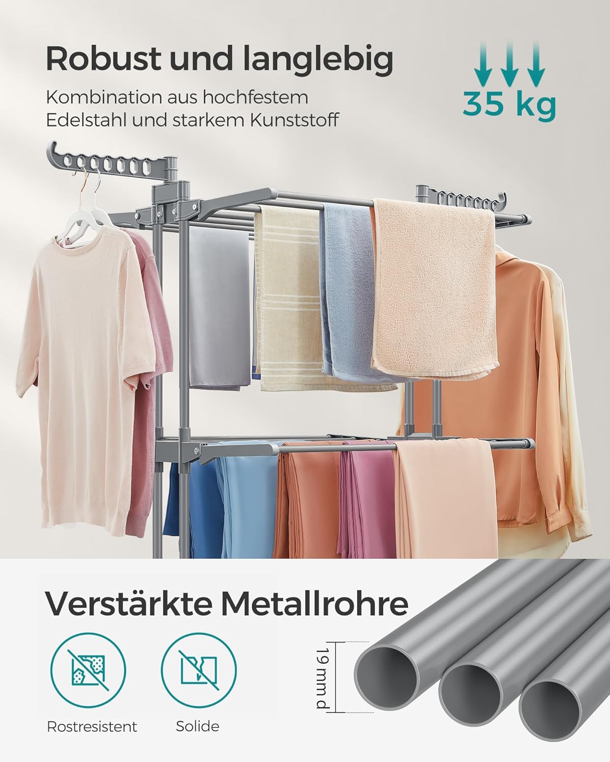 SONGMICS Clothes Airer LLR701G01V1