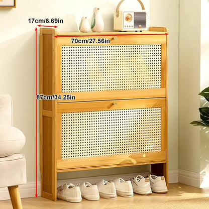Bamboo Shoe Storage Cabinet