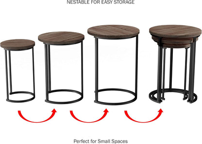 Set of 3 Round Side Tables
