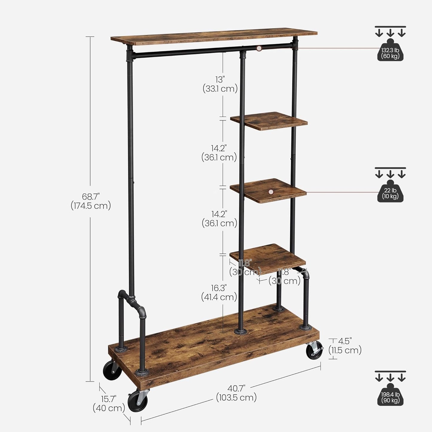 VASAGLE Clothes Rack HSR66BXV2