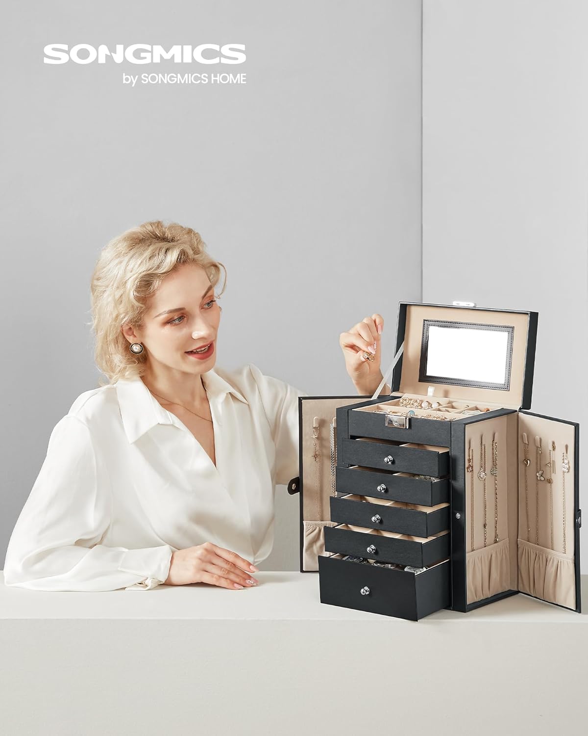 SONGMICS Jewellery Box JBC152B01