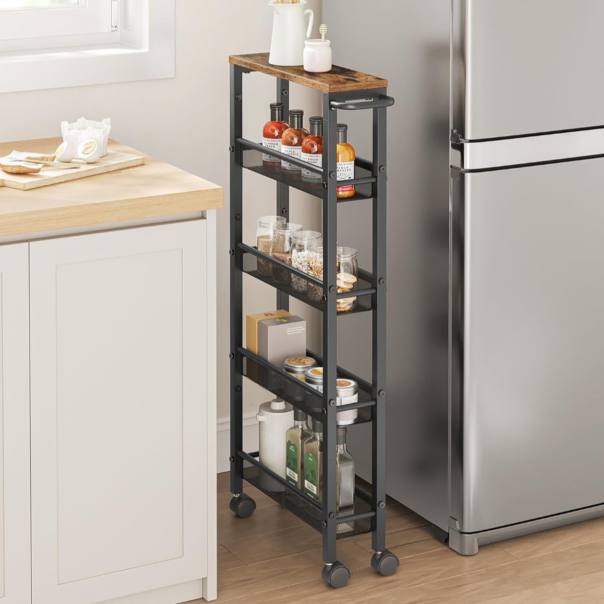 VASAGLE 5-Shelf Trolley LRC034B01