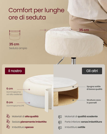 VASAGLE Makeup Stool (LJB120W01)