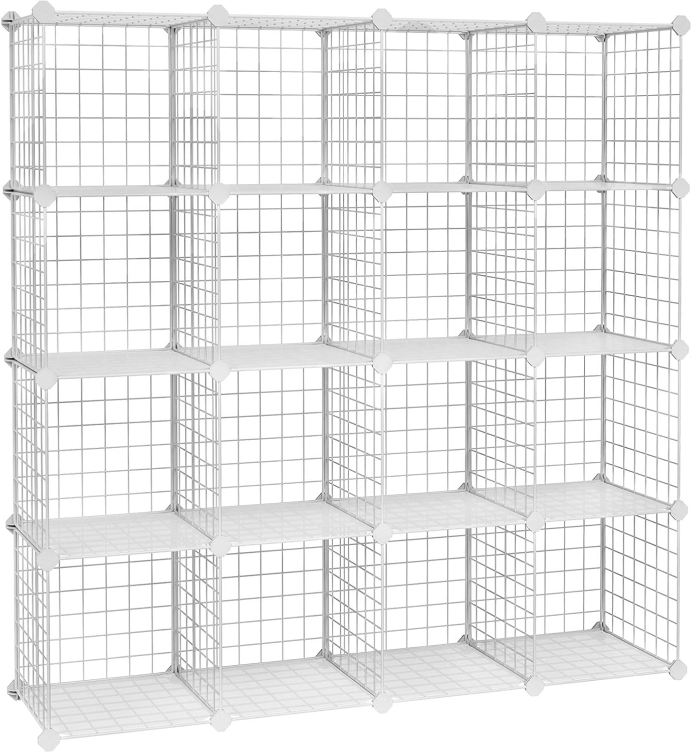SONGMICS 16 Cube Metal Wire Storage Organiser LPI44W