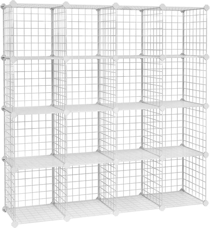 SONGMICS 16 Cube Metal Wire Storage Organiser LPI44W