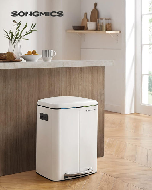 SONGMICS Pedal Bin LTB40WT