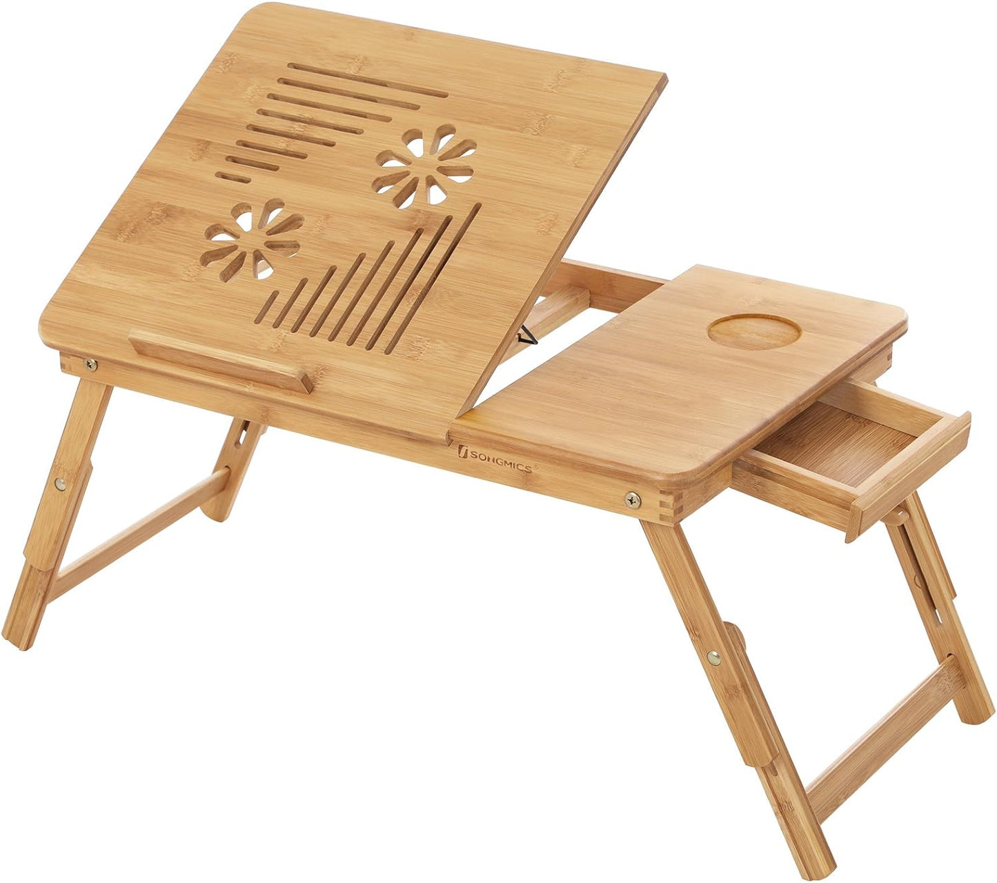 SONGMICS Bamboo Foldable Laptop Desk