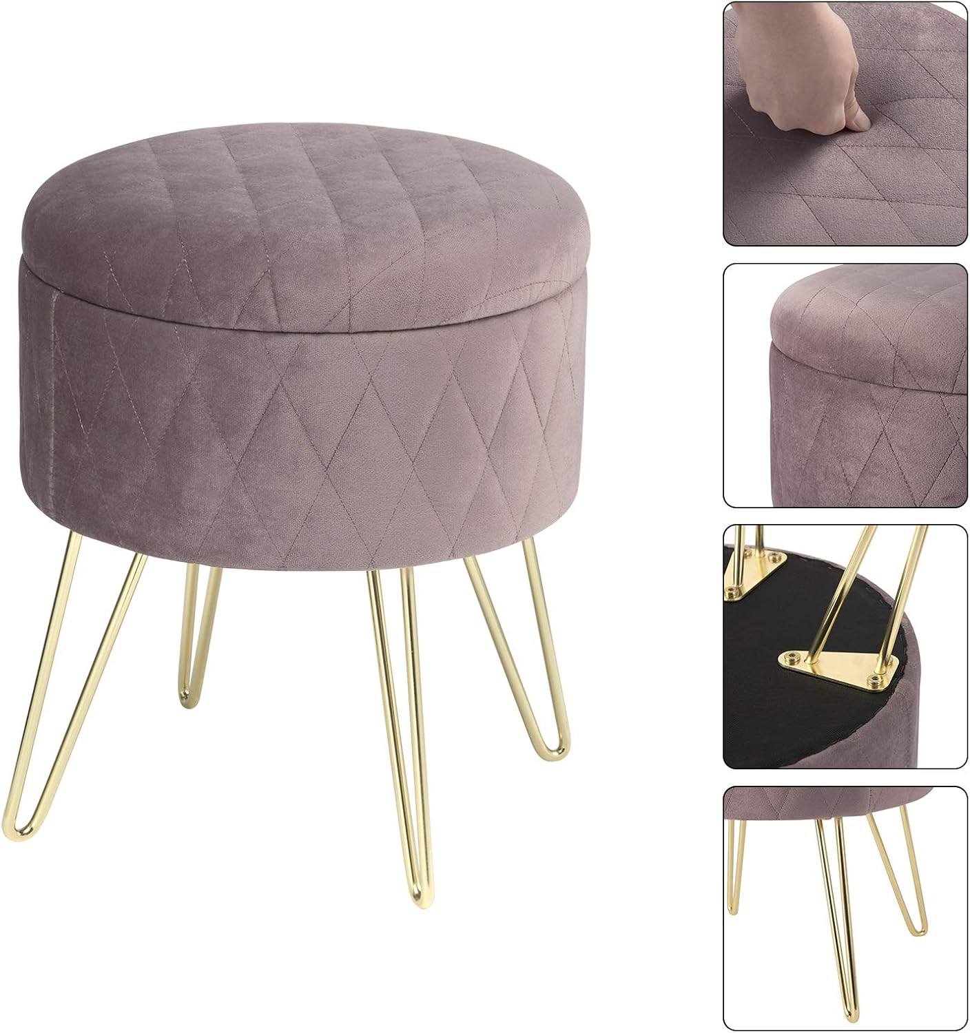 WOLTU Storage Ottoman Chair Stool