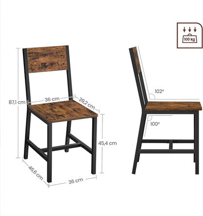 VASAGLE Set of 2 Dining Chair LDC092B01V1