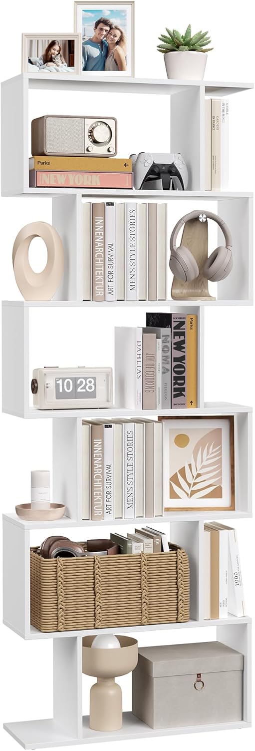 VASAGLE Bookshelf LBC61WT