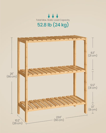 SONGMICS Bamboo Storage Shelf BCB33Y