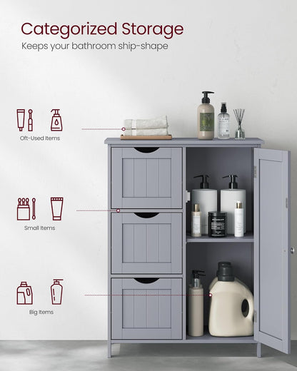 VASAGLE Bathroom Floor Storage Cabinet BBC049G02