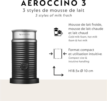 Nespresso Coffee and Espresso Maker with Aeroccino Milk Frother
