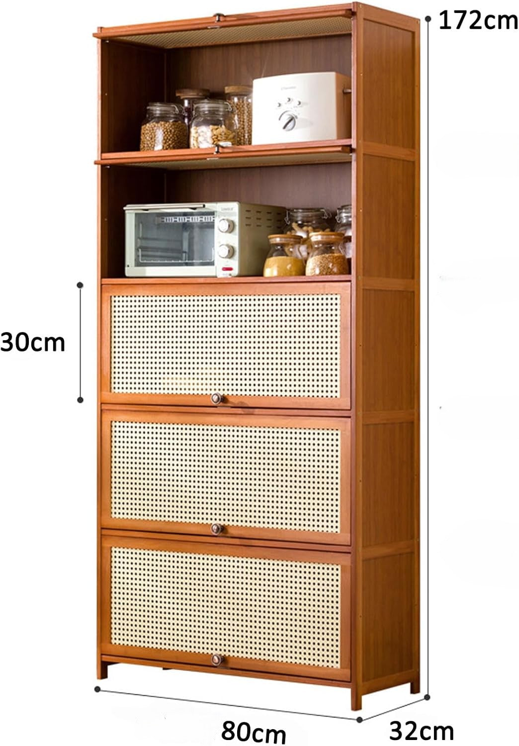 Bamboo Storage Cabinet With Doors