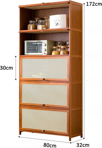 Bamboo Storage Cabinet With Doors