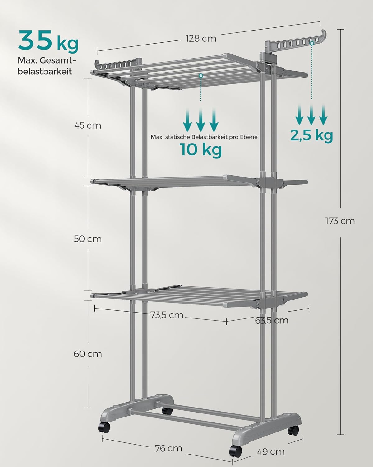 SONGMICS Clothes Airer LLR701G01V1