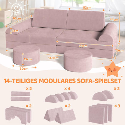 Set of 14 pcs children's sofa