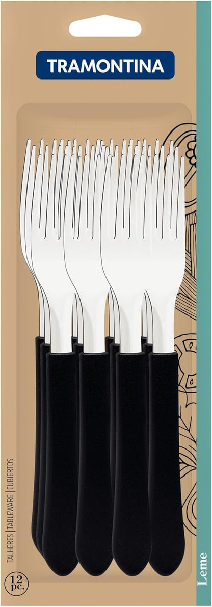 Tramontina Ipanema 12-Piece Black Fork Set