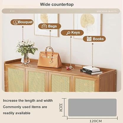 Bamboo Shoe Cabinet with Doors