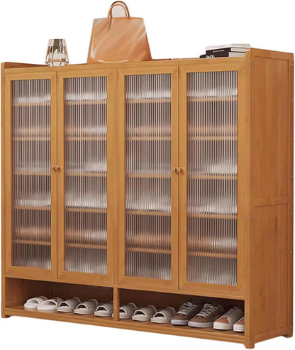 Bamboo Shoe Cabinet with Doors