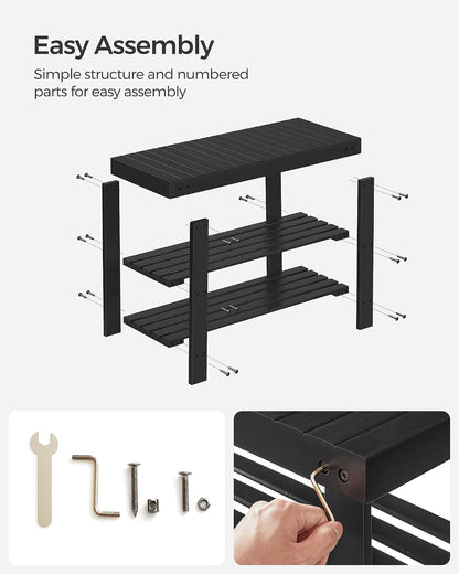 SONGMICS Bamboo Shoe Storage Bench (LBS04H)