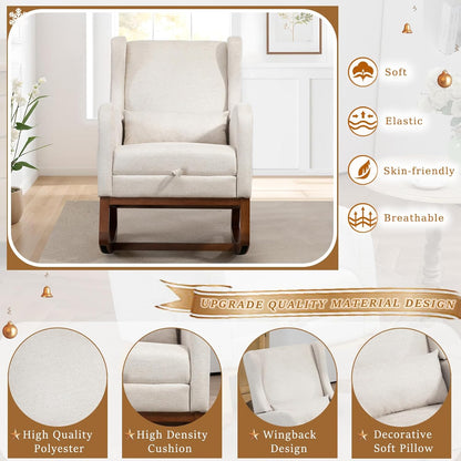 Modern Rocking Chair with Foot Rest