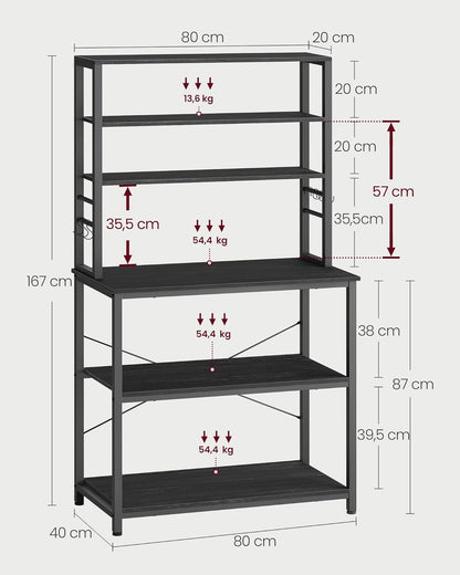 VASAGLE Kitchen Shelf KKS019B22