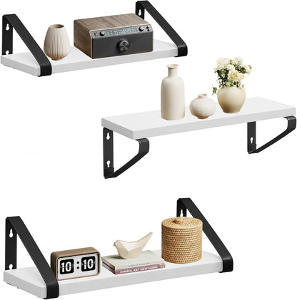 VASAGLE Set of 3 Wall Shelves LWS033B11