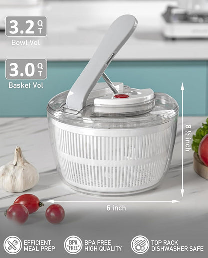 Salad Spinner with Bowl and Colander