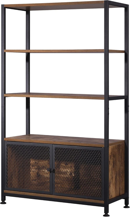 WOLTU Bookcase Shelf with 3 Open Levels Vintage RGB19dc