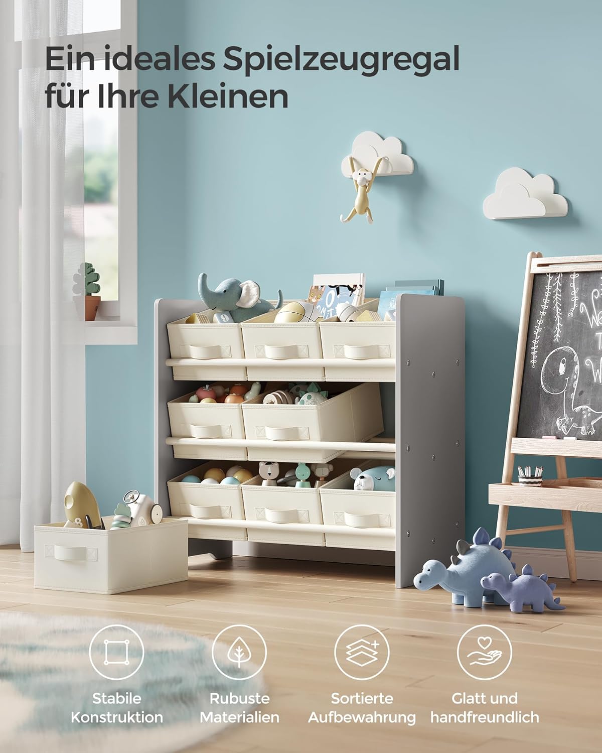 SONGMICS Children's Shelf GKR033G10