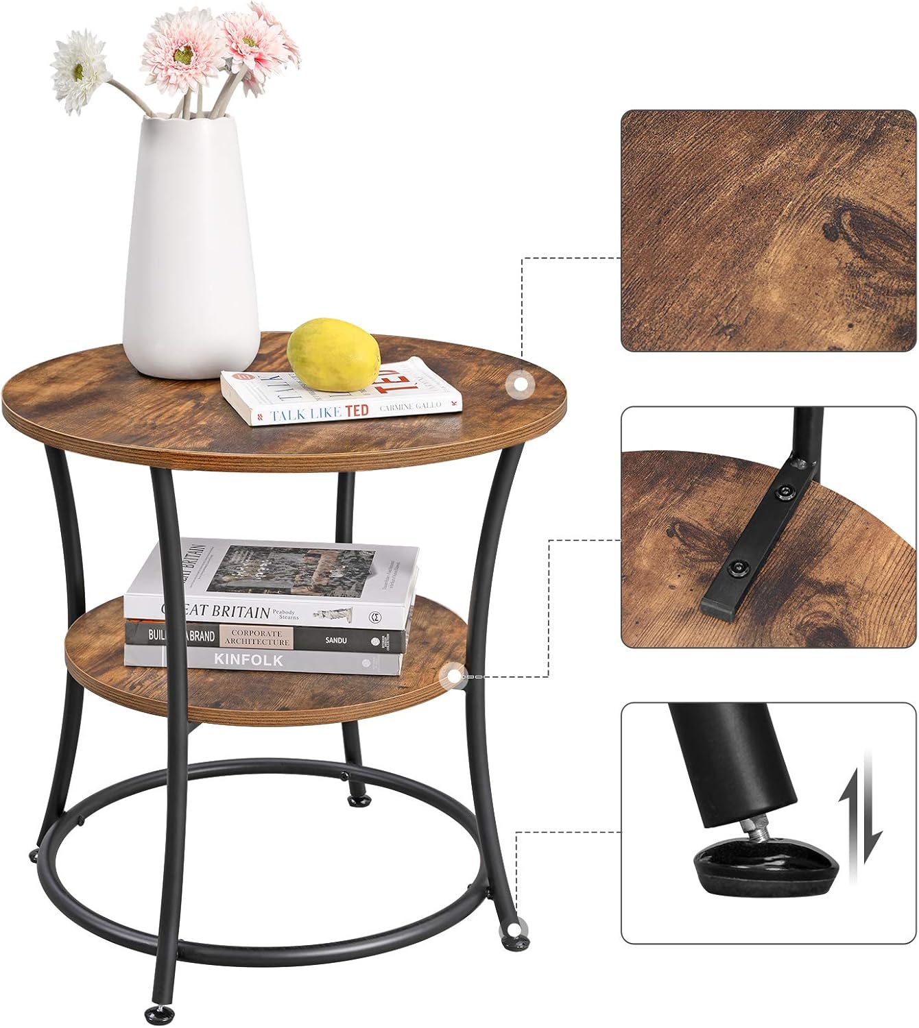 VASAGLE Side Table LET56BX