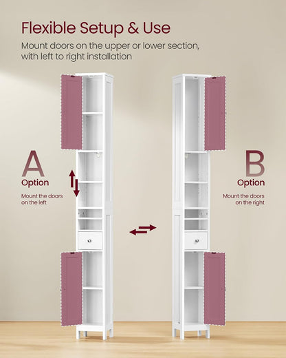 VASAGLE Tall Bathroom Cabinet (BBC765W01)